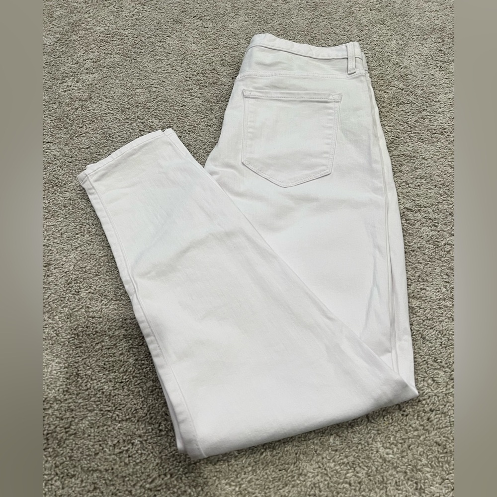 Banana Republic Women's White Straight Leg Jeans